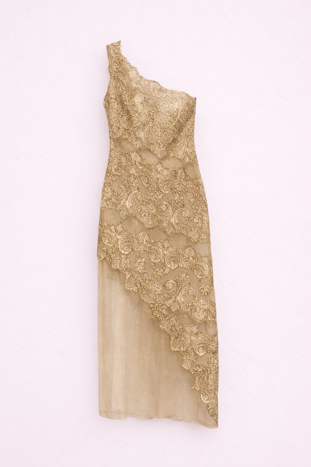 A SYMMETRIC GOLD LACE DRESS – Galit Levi