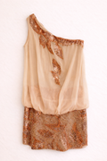 ASYMMETRIC MINI SEQUINS DRESS