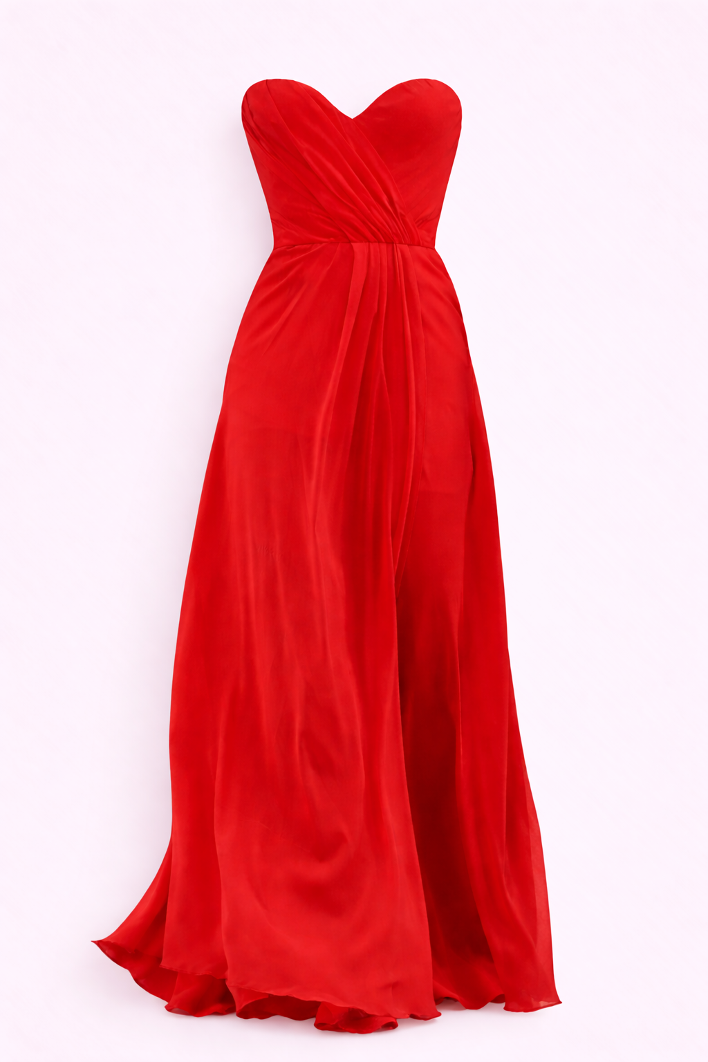 STRAPLESS CHIFFON CORSET DRESS