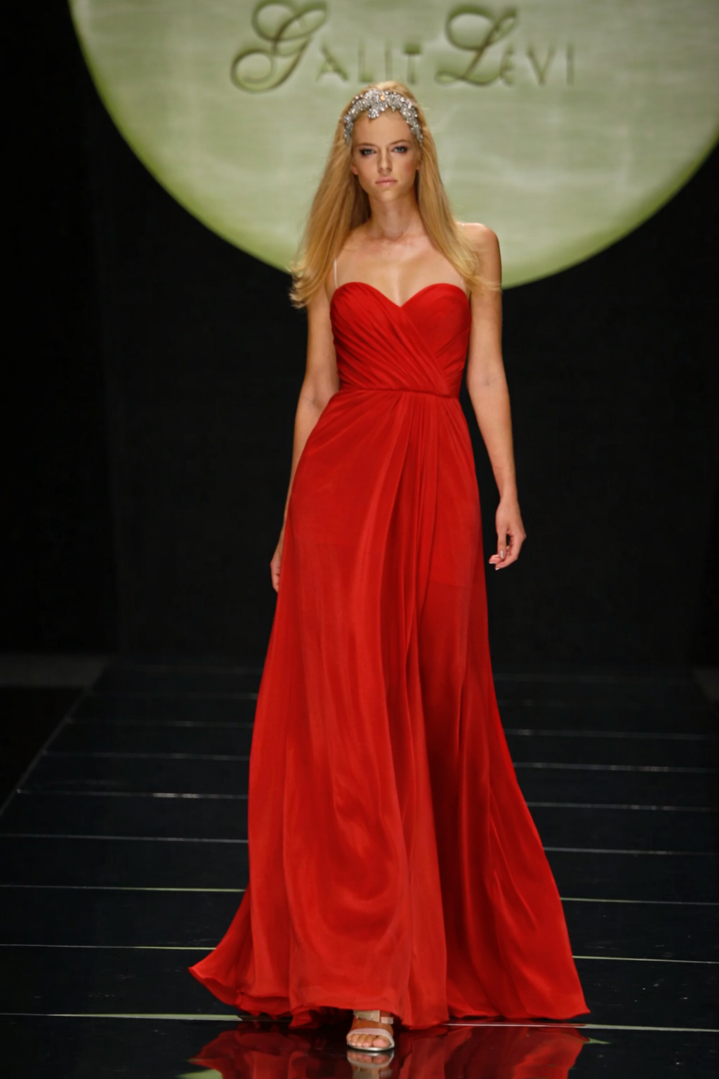 STRAPLESS CHIFFON CORSET DRESS