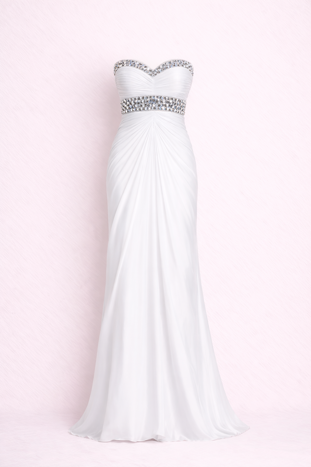 VINTAGE BRIDGERTON STRAPLESS EMPIRE GOWN WITH SWAWOVSKI DIAMONDS