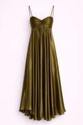 STRAPLESS OLIVE GOWN
