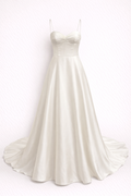 SILK TAFFTA A LINE DRESS