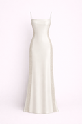 RARE 1996 MINIMALIST BRIDAL GOWN WITH SHEER SEXY OPEN SIDES
