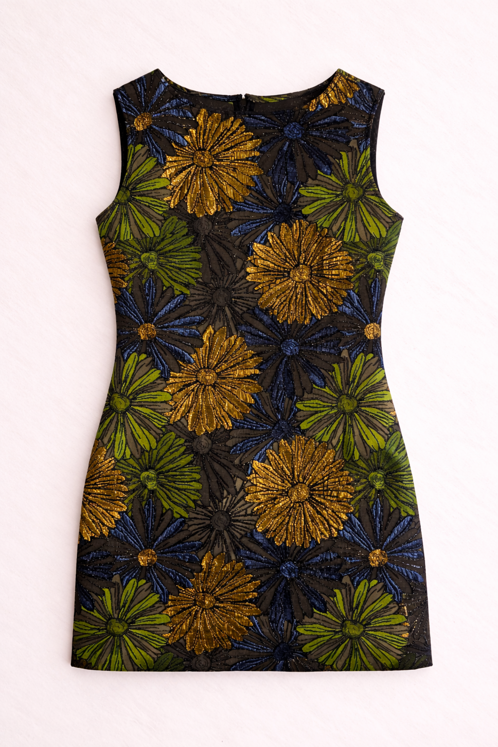 ABSTRACT SUNFLOWER MINI DRESS