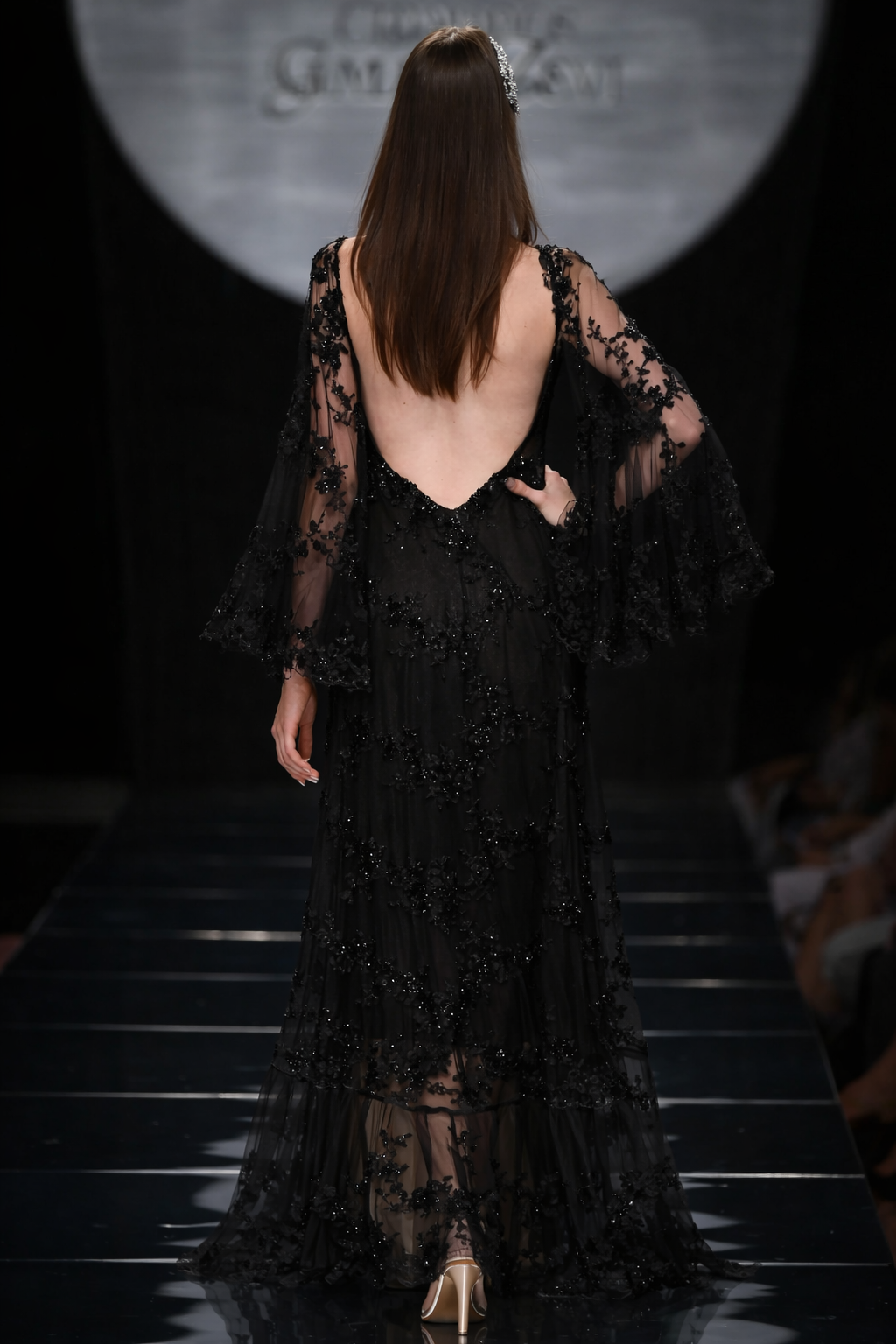 DRAMA SLEEVES LACE GOWN