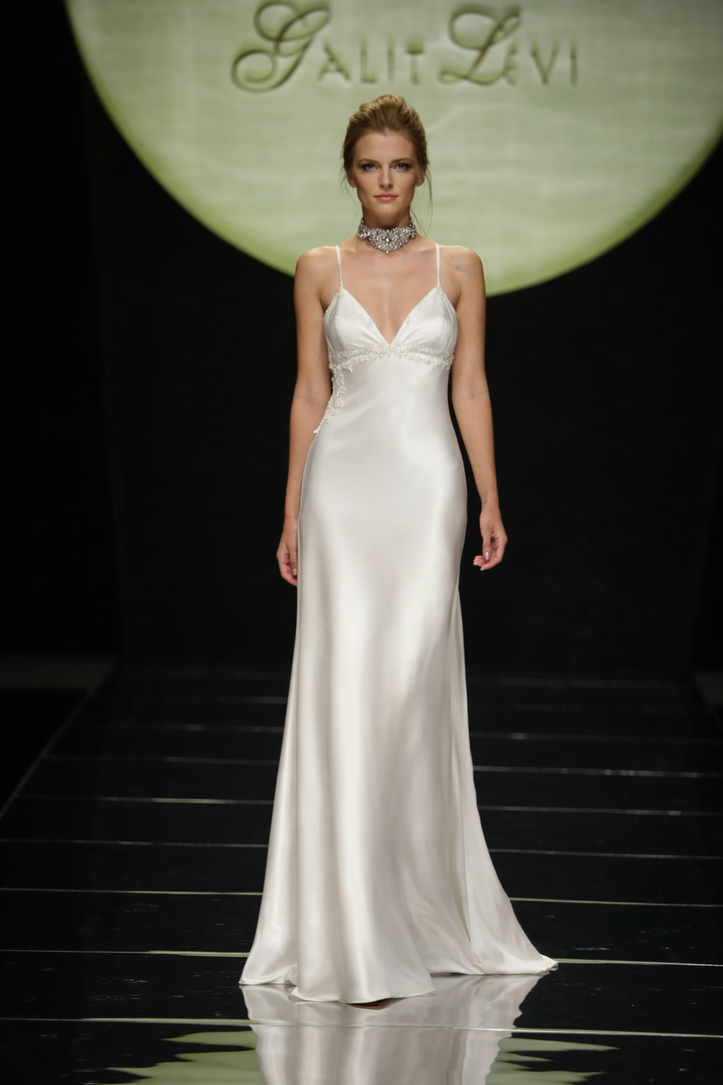 VINTAGE BIAS-CUT SLIP GOWN WITH LACE APPLIQUE – Galit Levi