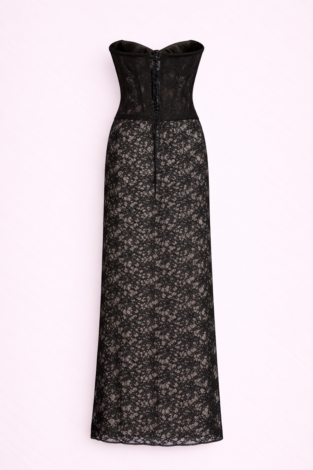 STRAPLES LACE CORSET DRESS
