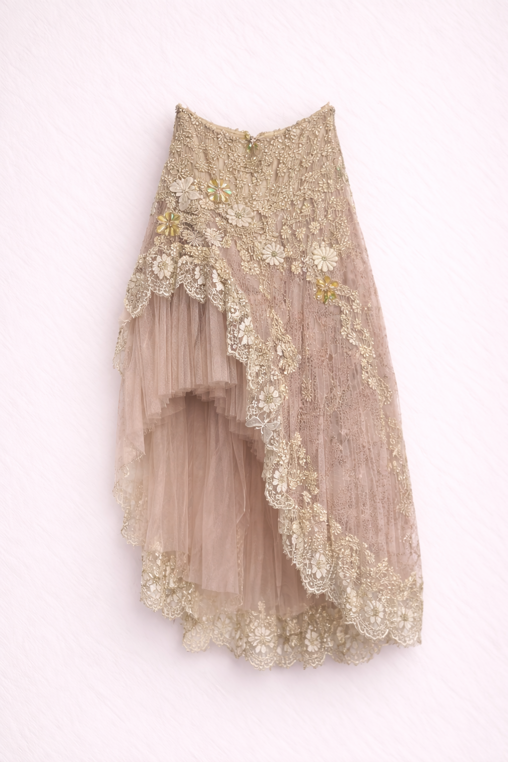 CARRIE BRADSHOW GARDEN VINTAGE COUTURE LACE CORSET AND SKIRT SET