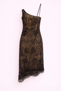 A SYMMETRIC GUIPURE LACE DRESS