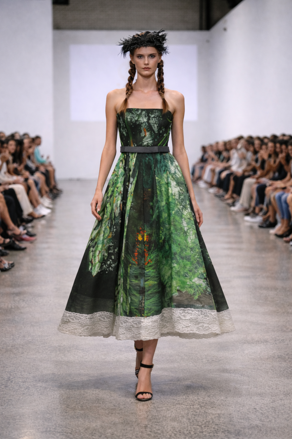 YIGAL OZERY X GALIT LEVI - STRAPLESS NATURE DRESS