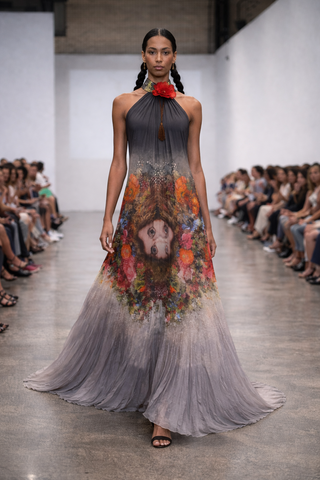 YIGAL OZERY X GALIT LEVI - THE FLOWERS FACE DRESS