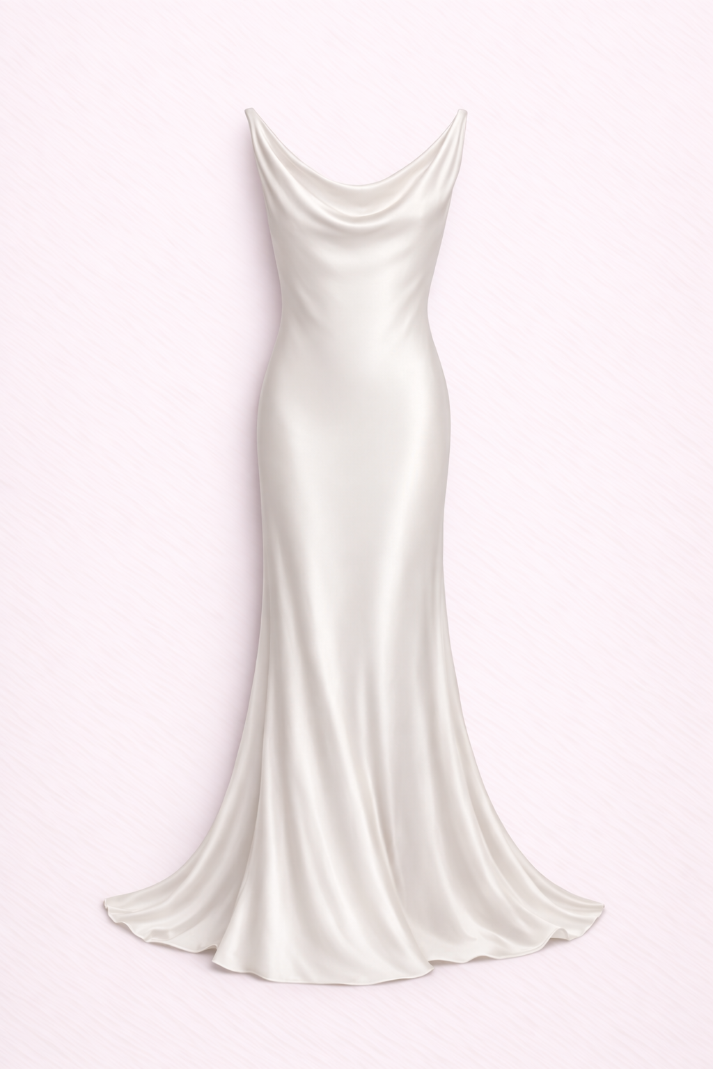 CAROLYN BESSETTE-KENNEDY INSPIRED BIAS-CUT SLIP GOWN WITH COWL NECKLINE