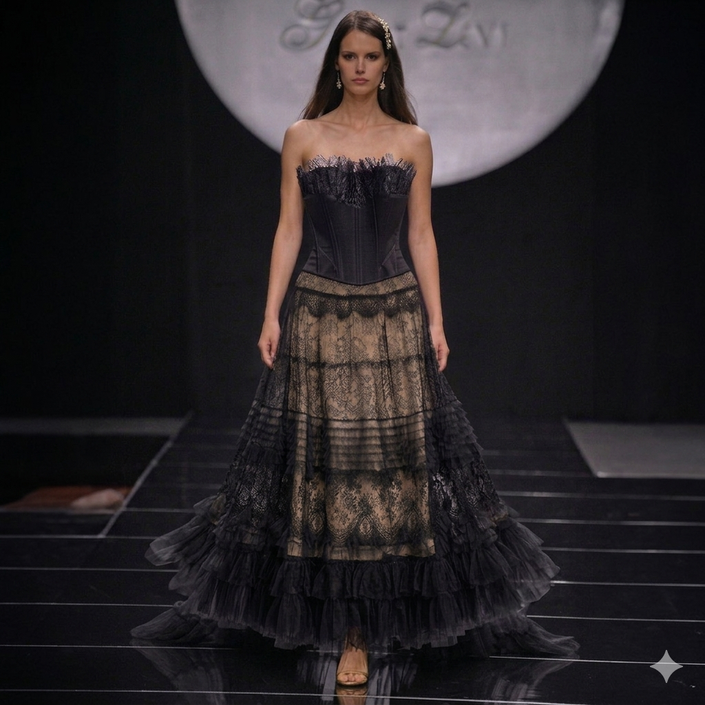 THE BLACK SWAN SKIRT - VINTAGE COUTURE